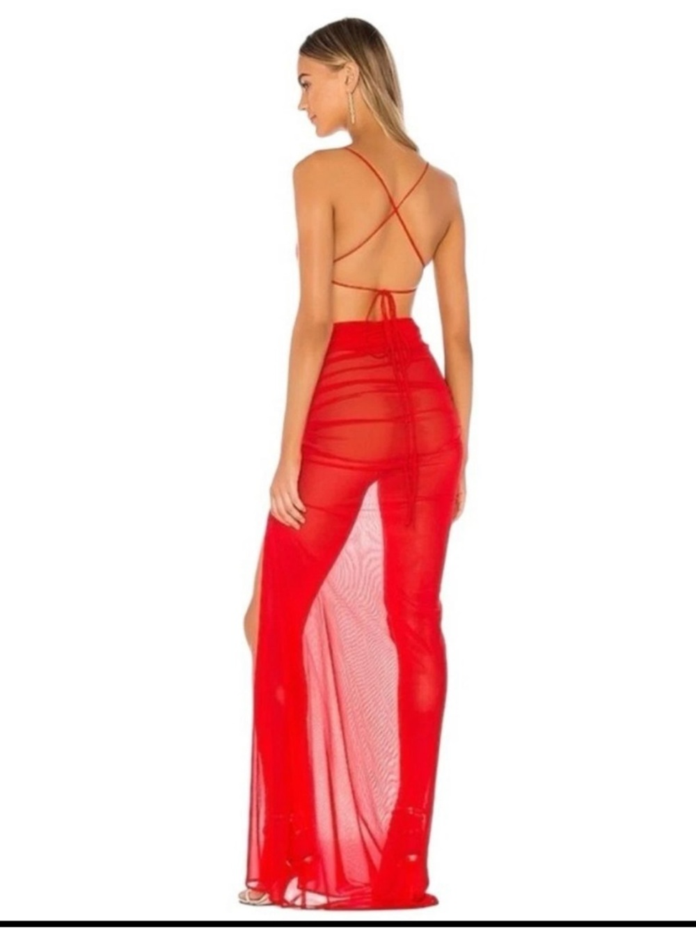 MICHAEL COSTELLO x REVOLVE Follie Gown Size Small- Red NWT - Picture 2 of 2